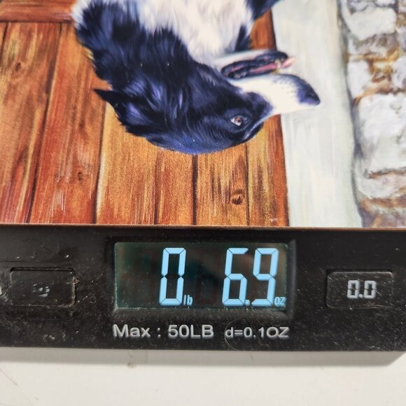 Vintage Enesco Border Fine Arts Studio Border Collie Puppy and Car Art - Picture 5 of 5